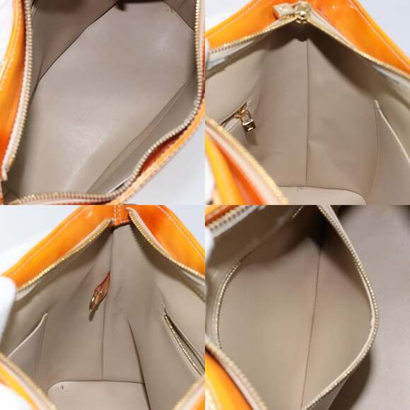 LOUIS VUITTON Monogram Vernis Houston Hand Bag Beige M91004 - Picture 12 of 13